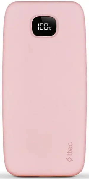 Baterie portabilă ttec - ChargeUp Pro, 10 000 mAh, roz