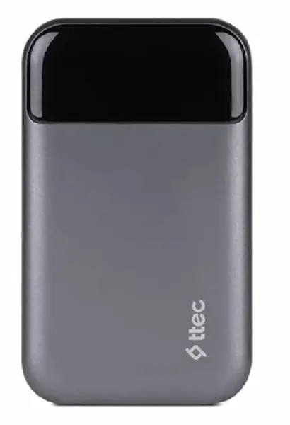 Baterie portabilă ttec - ReCharger Pro, 10 000 mAh, gri