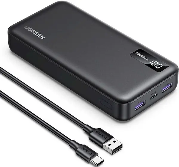 Baterie portabilă Ugreen - PB312 Fast Charging, 20000 mAh, gri