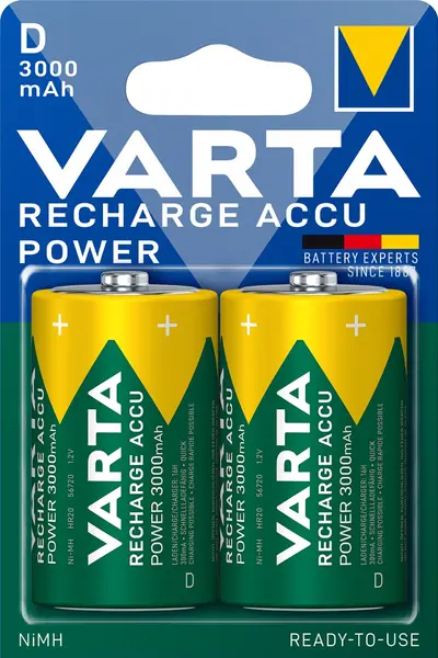 Baterie reîncărcabilă VARTA - Recharge Accu Power, D, 2 buc.