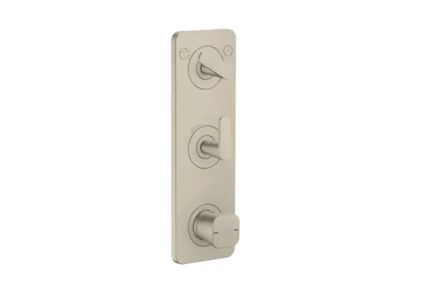 Baterie termostatata, incastrata, pentru 2 consumatori, nichel periat, Axor Citterio C