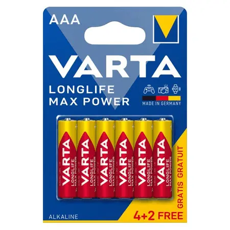 Baterie Varta alcalina Longlife maxpower LR3 6 bucati/set Baterie Varta alcalina Longlife maxpower LR3 6 bucati/set
