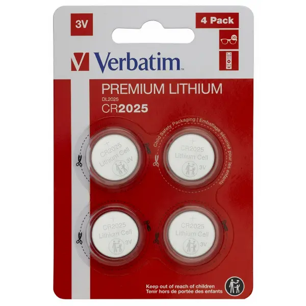 Baterie Verbatim Premium, CR2025, Set 4 bucati 49532