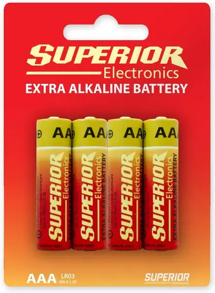 Baterii Alcaline Superior AAA 4 buc Blister