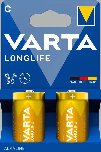 Baterii alcaline VARTA - Longlife, C, 2 buc.