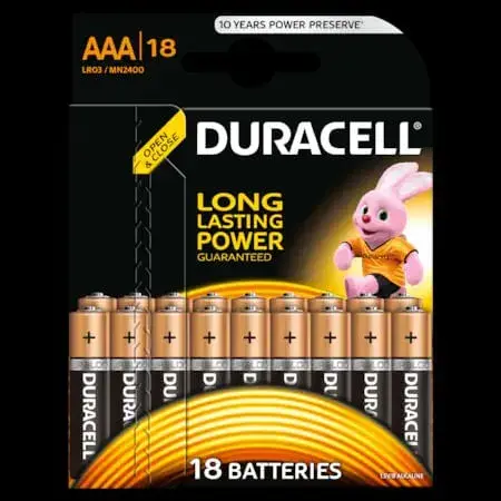 Baterii Duracell basic AAA LR03 18buc Baterii Duracell basic AAA LR03 18buc