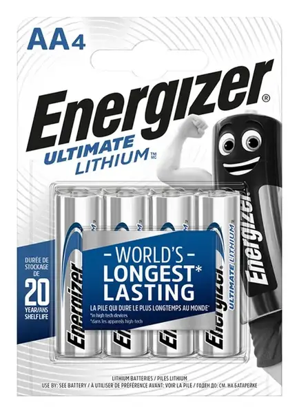 Baterii Energizer Ultimate Lithium, AA, L91, 1.5V, 4 buc/set