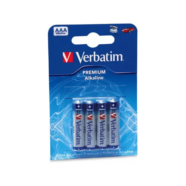 Baterii Verbatim Alkaline AAA, 4 bucati