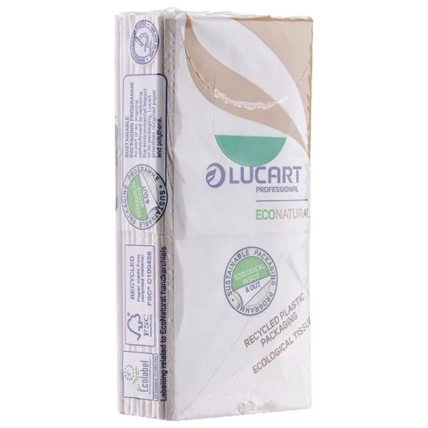 Batiste Compostabile din Hartie, 4 Straturi, 10 Pachete, Lucart Econatural