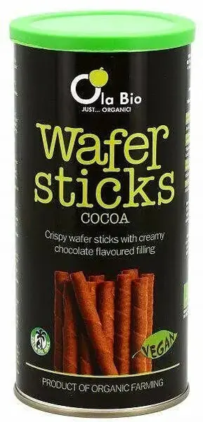 Batoane de napolitană bio cu umplutură de ciocolată, vegane, 140 g, Ola Bio