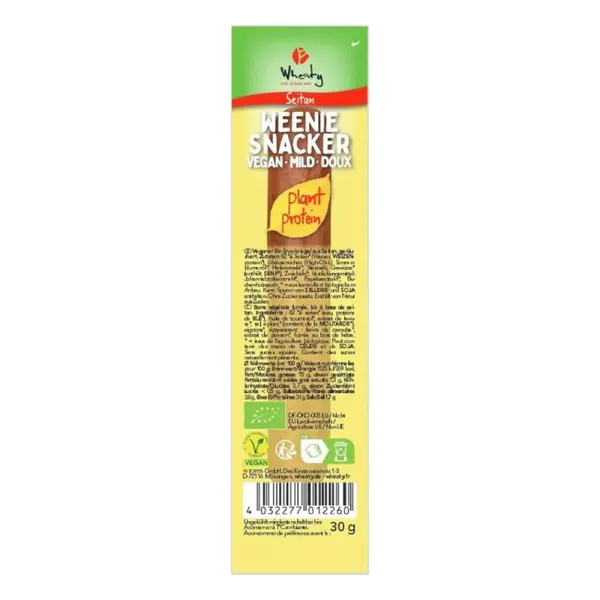 Baton Bio din Seitan Afumat, Wheaty, 30 g