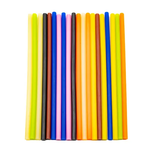 Baton clorat din silicon,lipire la cald, 7mmx20cm,20 bucati set,diverse culori