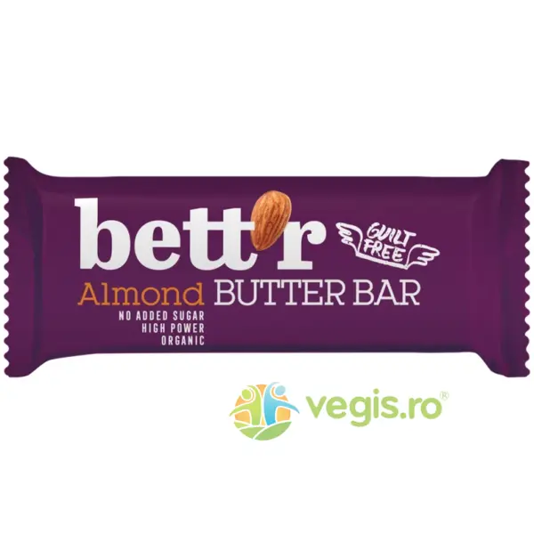 Baton cu Crema de Migdale fara Zahar Adaugat Ecologic/Bio 30g
