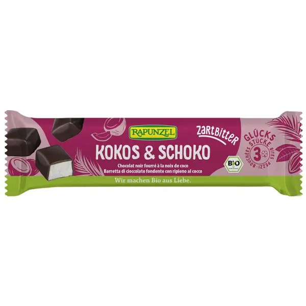 Baton de cocos cu glazura amaruie, eco - 50 g