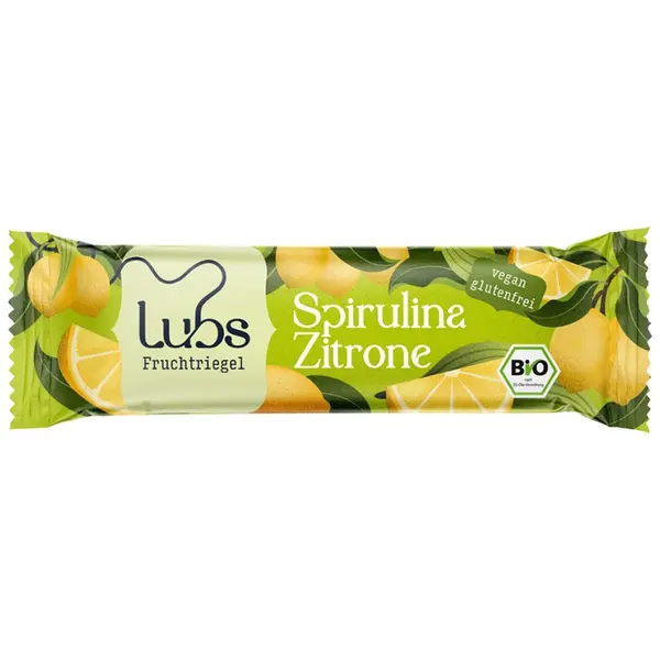 Baton de fructe cu lamaie si cu spirulina fara gluten, eco - 40 g