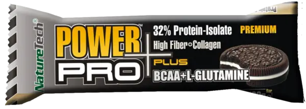Baton energizant cu biscuiti si frisca Power Pro Plus, 80g, Nature Tech
