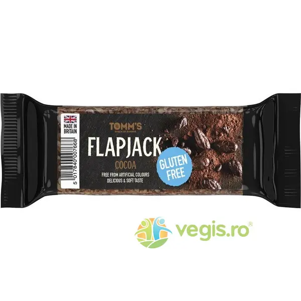 Baton Energizant cu Cacao fara Gluten Flapjack Tomm's 100g