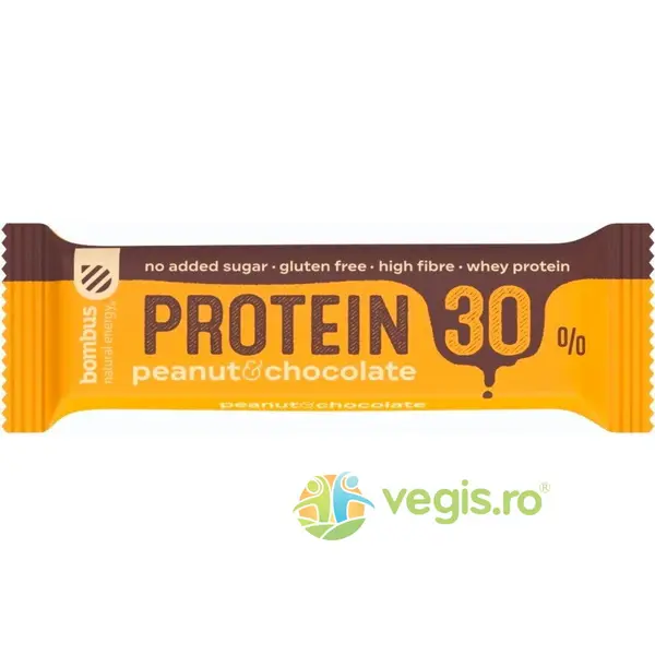 Baton Proteic cu Arahide si Ciocolata fara Gluten 30% Proteine 50g