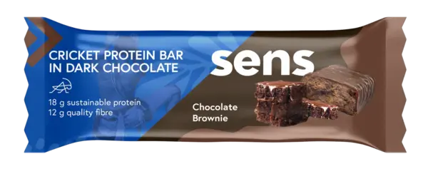 Baton proteic cu aroma de Ciocolata Neagra si Brownie, 60g, Sens