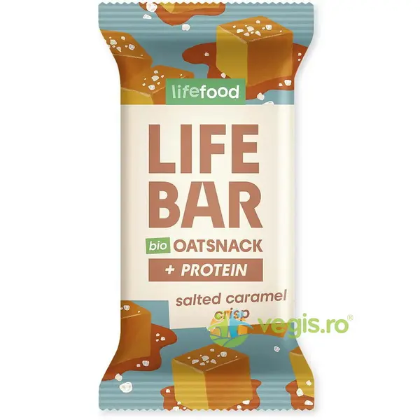 Baton Proteic de Ovaz cu Caramel Sarat Ecologic/Bio 40g