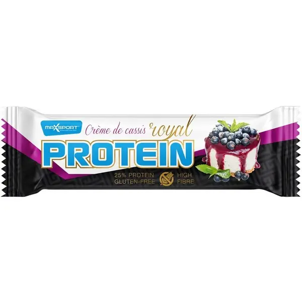 Baton Proteic in Invelis Alb cu Aroma de Coacaze Negre, 60g Max Sport