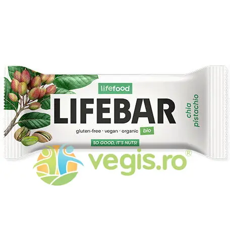 Baton Raw cu Chia si Fistic Ecologic/Bio 40g