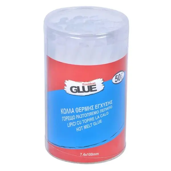 Baton silicon lipire la cald,7.4mmx10cm,50 bucati set,transparent
