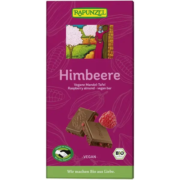 Baton vegan cu cacao migdale si zmeura, eco - 100 g