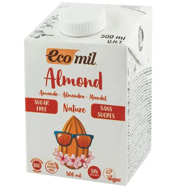 Bautura bio, natur de migdale, fara zahar, 500 ml