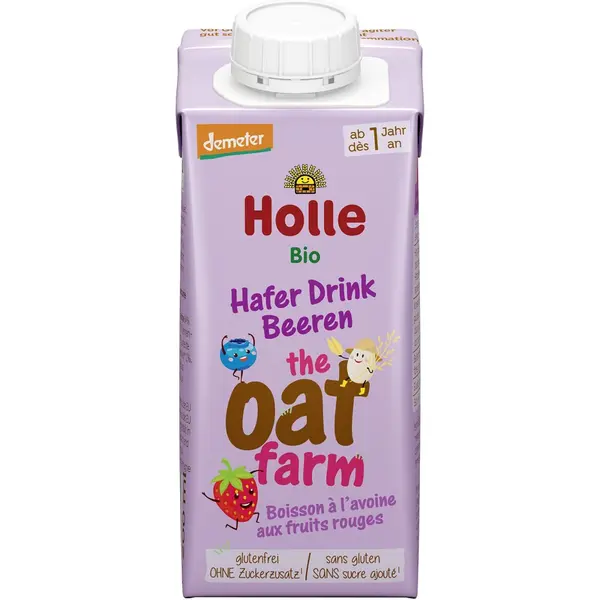 Bautura din ovaz cu fructe pentru copii fara gluten 1 an, eco - 200 ml