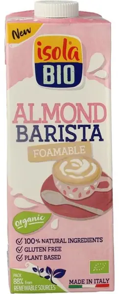 Băutură organică Barista cu migdale, fără gluten, 1 l, Isola Bio