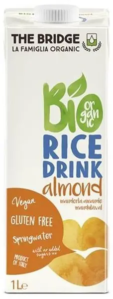 Băutură organică de orez cu migdale, 1 l, The Bridge