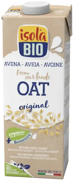 Băutură organică din ovăz, 1 l, Isola Bio