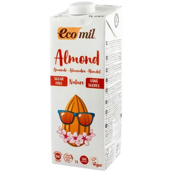 Bautura Vegetala BIO de Migdale, fara Zahar, 1 l, Ecomil