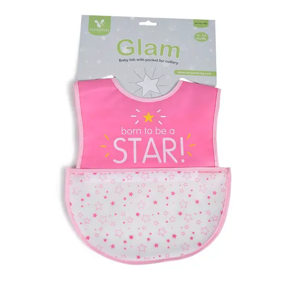 Baveta cu buzunar Cangaroo Glam Pink