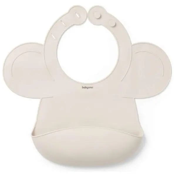 Baveta din silicon BabyOno - Bej