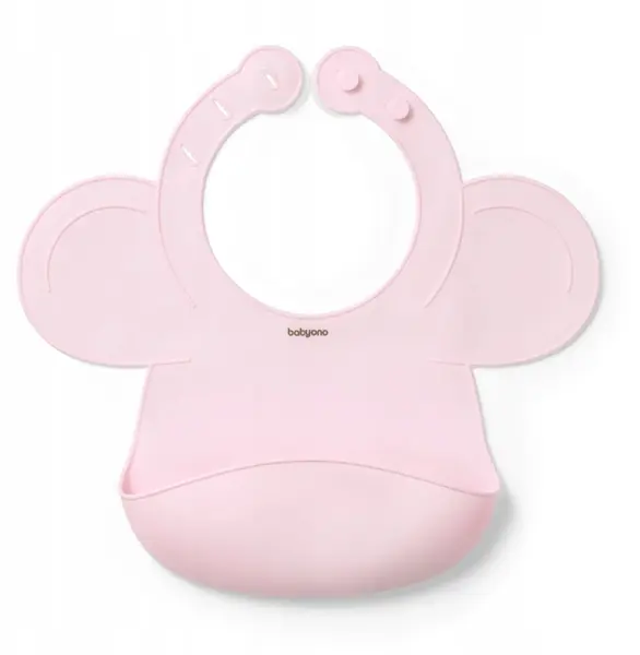 Baveta din silicon BabyOno - Roz
