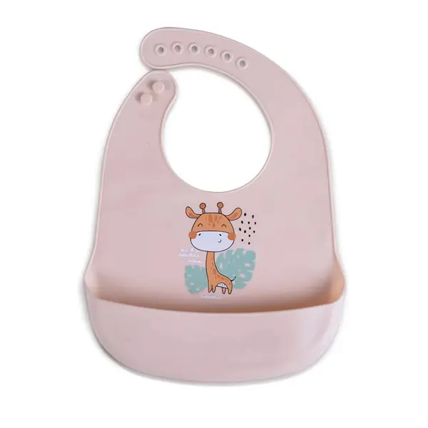 Baveta din silicon Cangaroo Rooibos Roz
