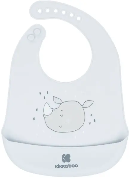 Bavetă din silicon KikkaBoo - Savanna, Blue