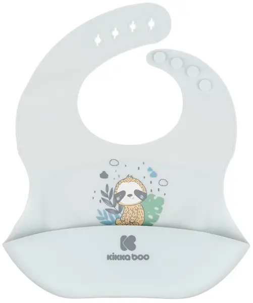 Bavetă din silicon KikkaBoo - Savanna, Friends Blue