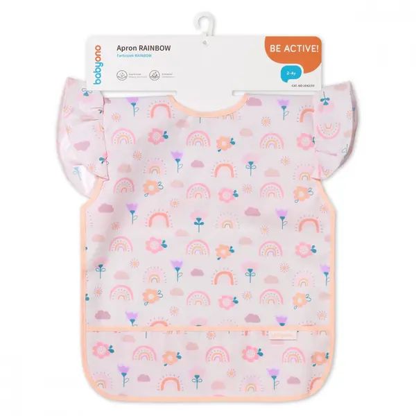 Baveta impermeabila Babyono Curcubeu 164203