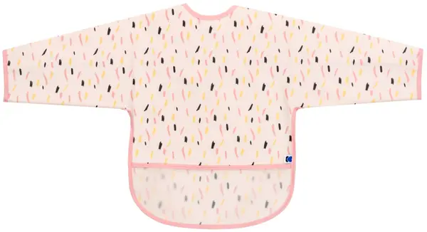 Bavetă impermeabila cu mâneci și buzunar KikkaBoo - Arty, Pink Pattern