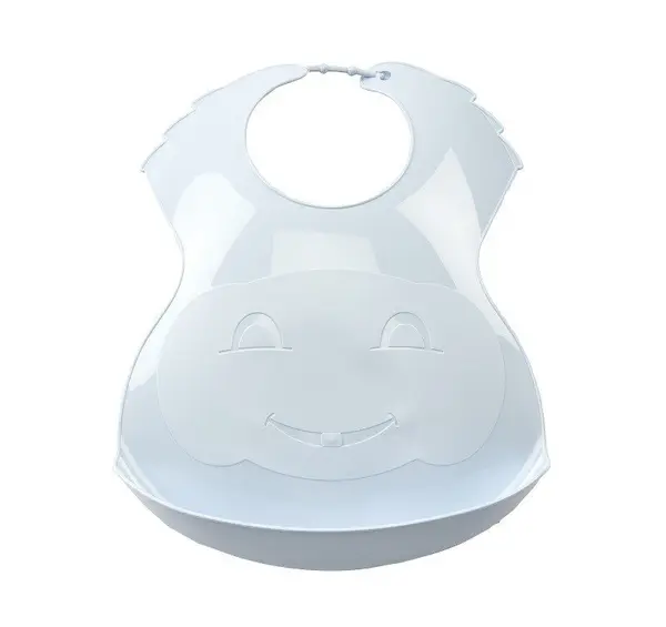 Baveta Thermobaby din plastic moale Baby Blue