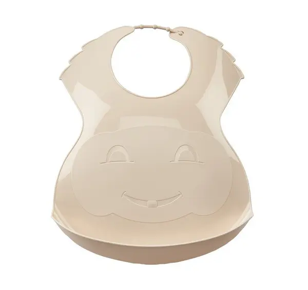 Baveta Thermobaby din plastic moale Sandy Brown