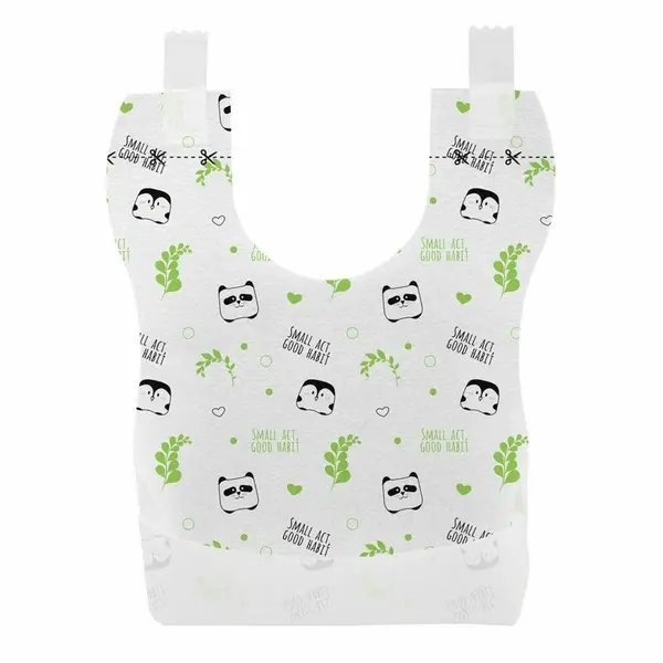 Bavete de unica folosinta, Chicco, Ecologice 100% compostabile, Cu buzunar colector, Prindere cu benzi adezive, 36 buc, 6 luni+, Multicolor