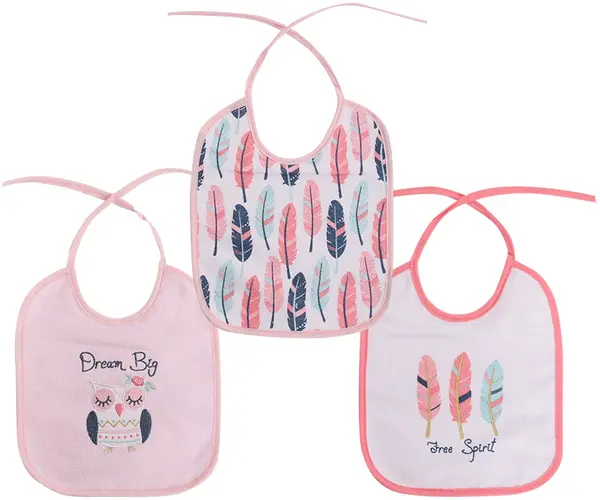 Bavete Lorelli Baby Care - Pentru fetiță, set de 2 buc