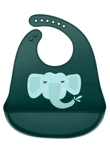 Bavetica silicon Coccorito Elefant verde