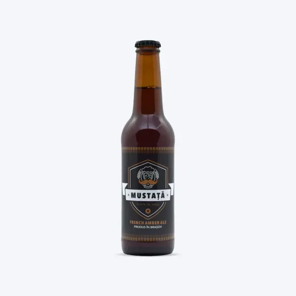 Bax, bere artizanală, Mustață de Bere, French Amber ALE, 330ml - Sticlă 0.33L / 24 buc.