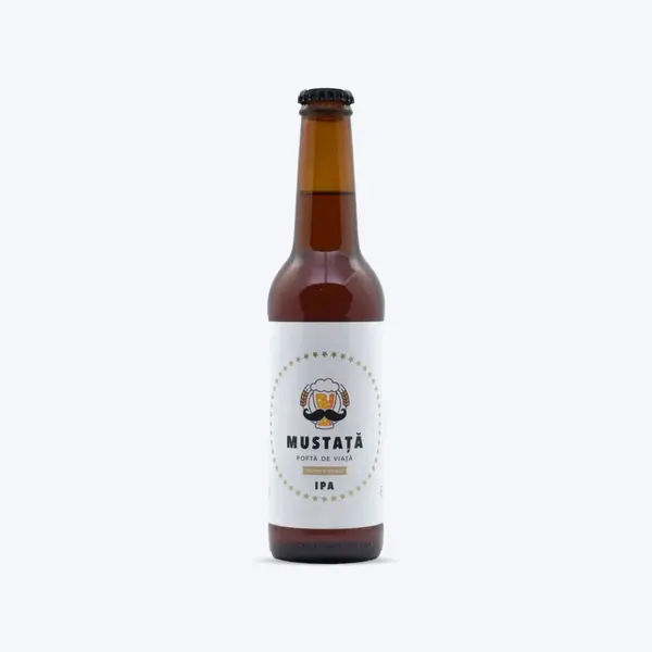 Bax, bere artizanală, Mustață de Bere, IPA, 330ml - Sticlă 0.33L / 12 buc.
