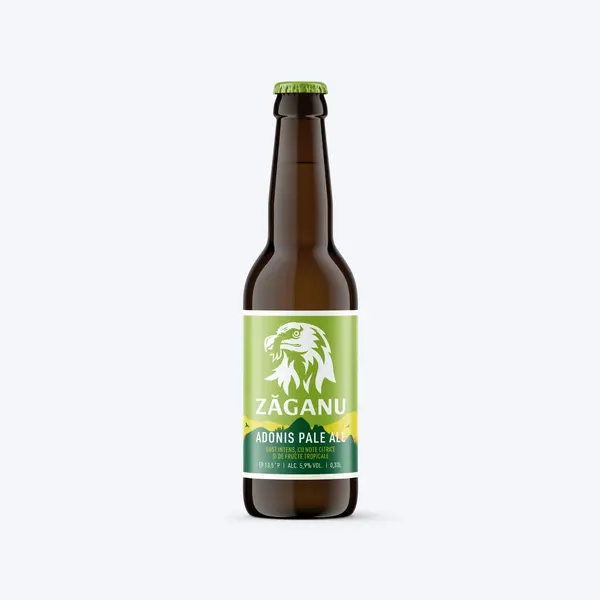 Bax, bere artizanală, Zăganu, Adonis American Pale Ale - Sticlă 0.33L / 24 buc.
